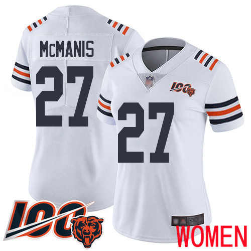 Chicago Bears Limited White Women Sherrick McManis Jersey NFL Football #27 100th Season->women nfl jersey->Women Jersey